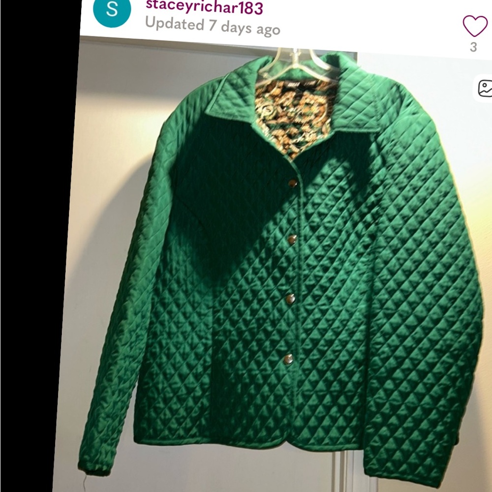 Briggs New York Green Quilted Women's Jacket Size 18W